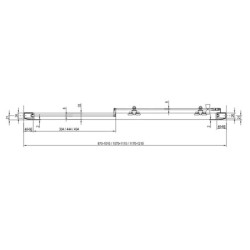 Ravak Blix - Porte de douche BLDP2-110, 1070-1110 mm, aluminium/verre brillant Grape 0PVD0C00ZG