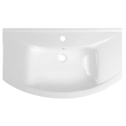 Aqualine Zero - Meuble lavabo 860x500 mm, avec trop-plein, trou pour robinet, blanc 6085