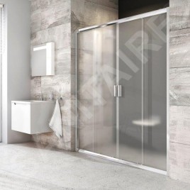 Ravak Blix - Porte de douche en quatre parties BLDP4-200, 1970-2010 mm, aluminium/verre brillant Grape 0YVK0C00ZG