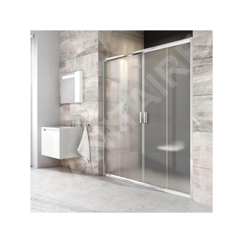 Ravak Blix - Porte de douche en quatre parties BLDP4-200, 1970-2010 mm, aluminium/verre brillant Grape 0YVK0C00ZG