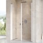 Ravak Chrome - Porte de douche en deux parties CSDL2-90, 875-905 mm, blanc/verre transparent 0QV7C10LZ1 Ravak Chrome - Porte de douche en deux parties CSDL2-90, 875-905 mm, blanc/verre transparent 0QV7C10LZ1