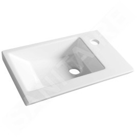 Aqualine Zoran - Lavabo 450x275 mm, trou pour robinet, blanc 4045