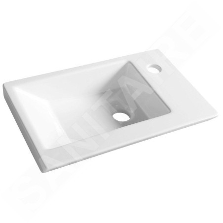 Aqualine Zoran - Lavabo 450x275 mm, trou pour robinet, blanc 4045