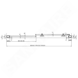 Ravak Blix - Porte de douche en deux parties BLDP2-100, 970-1010 mm, satiné/verre Grape 0PVA0U00ZG