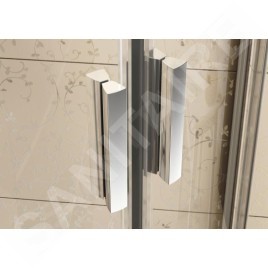 Ravak Blix - Porte de douche en deux parties BLDP2-100, 970-1010 mm, blanc/verre clair 0PVA0100Z1