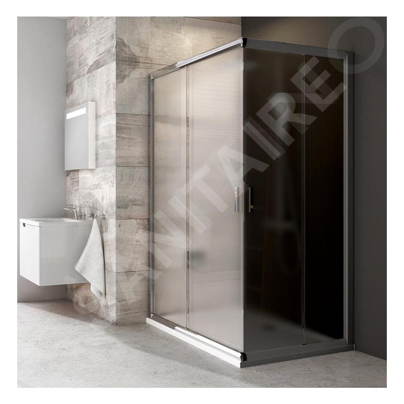 Ravak Blix - Porte de douche BLRV2K 100 cm, aluminium brillant/verre Grape 1XVA0C00ZG