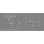 Aqualine Zuno - Meuble lavabo 500x250 mm, sans trop-plein, trou pour robinet à droite, blanc 9050 Aqualine Zuno - Meuble lavabo 500x250 mm, sans trop-plein, trou pour robinet à droite, blanc 9050