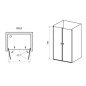 Ravak Chrome - Porte de douche en deux parties CSDL2-100, 975-1005 cm, aluminium brillant/verre transparent 0QVACC0LZ1 Ravak Chrome - Porte de douche en deux parties CSDL2-100, 975-1005 cm, aluminium brillant/verre transparent 0QVACC0LZ1