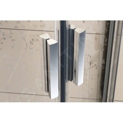 Ravak Blix - Porte de douche en quatre parties BLDP4-130, 1270-1310 mm, blanc/verre clair 0YVJ0100Z1