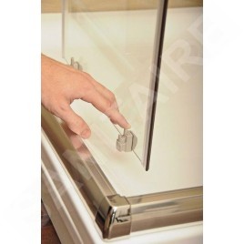 Ravak Blix - Porte de douche en quatre parties BLDP4-120, 1170-1210 mm, aluminium brillant/verre clair 0YVG0C00Z1