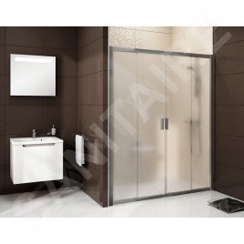 Ravak Blix - Porte de douche en quatre parties BLDP4-170, 1670-1710 mm, aluminium brillant/verre raisin 0YVV0C00ZG