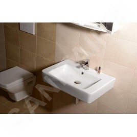 Aqualine Modis - Lavabo 445x351 mm, avec trop-plein, trou pour robinet, blanc FS981