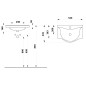 Aqualine Zara - Meuble lavabo 540x445 mm, avec trop-plein, trou pour robinet, blanc 10055
