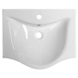 Aqualine Zara - Meuble lavabo 540x445 mm, avec trop-plein, trou pour robinet, blanc 10055