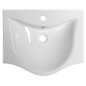 Aqualine Zara - Meuble lavabo 540x445 mm, avec trop-plein, trou pour robinet, blanc 10055