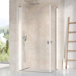Ravak Chrome - Porte de douche CRV1-100, 980-1000 mm, blanc/verre transparent 1QVA0101Z1