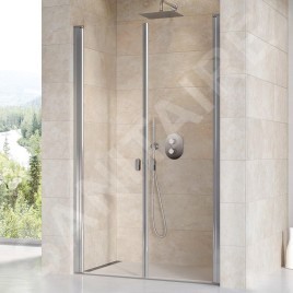 Ravak Chrome - Porte de douche en deux parties CSDL2-110, 1075-1105 cm, aluminium brillant/verre transparent 0QVDCC0LZ1