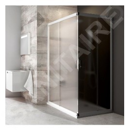 Ravak Blix - Porte de douche BLRV2K 80 cm, blanc/verre Grape 1XV40100ZG