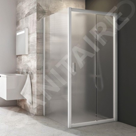 Ravak Blix - Paroi de douche BLPS-80, 770-790 mm, blanc/verre Grape 9BH40100ZG