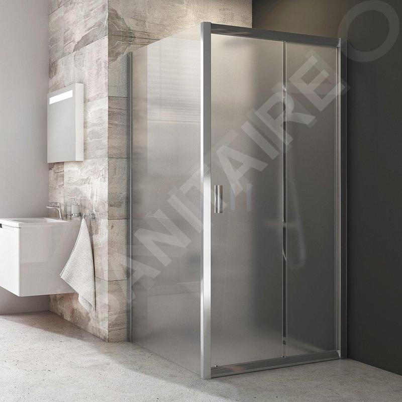 Ravak Blix - Paroi de douche fixe BLPS-80. 770-790 mm, aluminium brillant/verre Grape 9BH40C00ZG