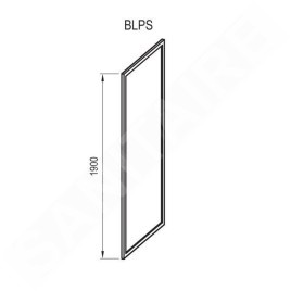 Ravak Blix - Paroi de douche BLPS-80, 770-790 mm, satin/verre clair 9BH40U00Z1
