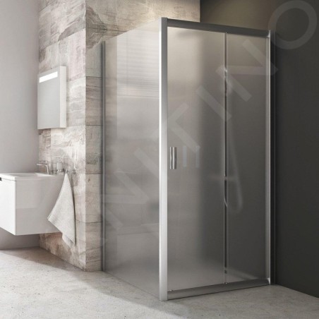 Ravak Blix - Paroi de douche BLPS-80, 770-790 mm, satiné/verre Grape 9BH40U00ZG