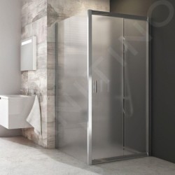 Ravak Blix - Paroi de douche BLPS-100, 970-990 mm, aluminium brillant/verre Grape 9BHA0C00ZG