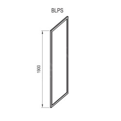 Ravak Blix - Paroi de douche BLPS-100, 970-990 mm, aluminium brillant/verre Grape 9BHA0C00ZG