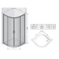 Ravak Blix - Cabine de douche quart de rond en quatre parties BLCP4-90, 880-900 mm, blanc/verre Grape 3B270100ZG Ravak Blix - Cabine de douche quart de rond en quatre parties BLCP4-90, 880-900 mm, blanc/verre Grape 3B270100ZG