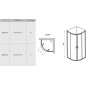Ravak Blix - Cabine de douche quart de rond en quatre parties BLCP4-90, 880-900 mm, aluminium brillant/verre Grape 3B270C00ZG Ravak Blix - Cabine de douche quart de rond en quatre parties BLCP4-90, 880-900 mm, aluminium brillant/verre Grape 3B270C00ZG