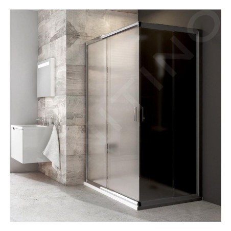 Ravak Blix - Porte de douche BLRV2K 120 cm, aluminium brillant/verre Grape 1XVG0C00ZG
