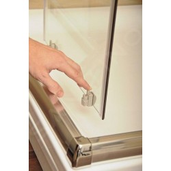 Ravak Blix - Porte de douche BLRV2K 120 cm, aluminium brillant/verre Grape 1XVG0C00ZG