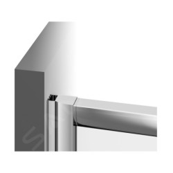 Ravak Blix - Porte de douche BLRV2K 120 cm, aluminium brillant/verre Grape 1XVG0C00ZG