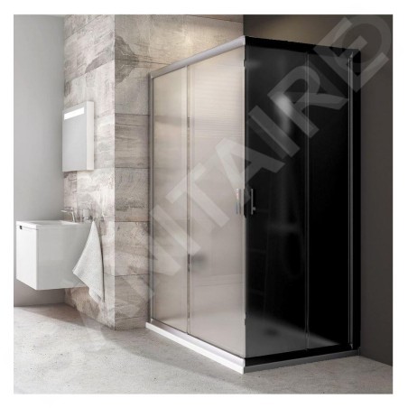 Ravak Blix - Porte de douche BLRV2K 120 cm, satin/verre Grape 1XVG0U00ZG