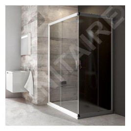 Ravak Blix - Porte de douche BLRV2K 110 cm, blanc/verre transparent 1XVD0100Z1