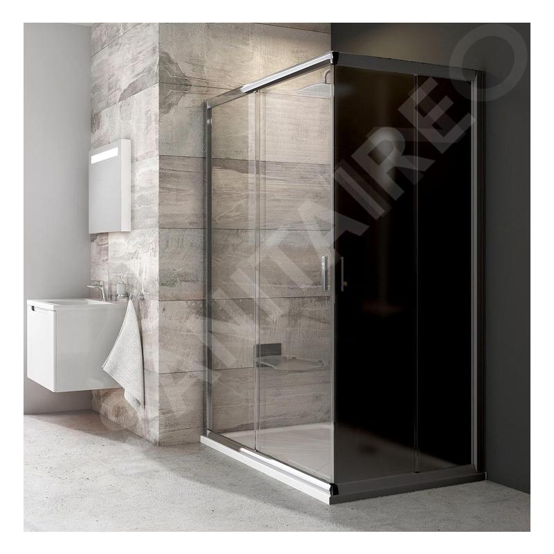 Ravak Blix - Porte de douche BLRV2K 110 cm, aluminium brillant/verre transparent 1XVD0C00Z1
