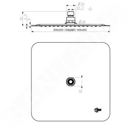 Ideal Standard Idealrain Cube - Douche de tête LUXE, 300x300 mm, inox B0388MY