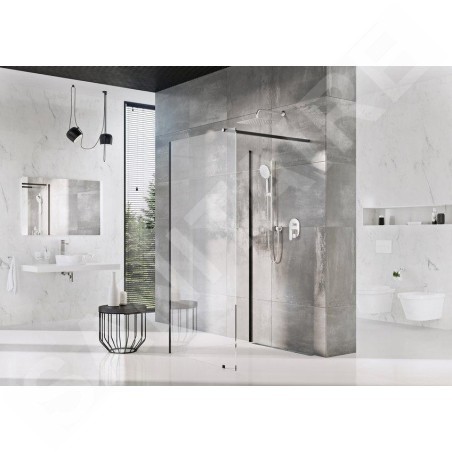 Ravak Walk-In - Cabine de douche Walk-In Corner 120/80, 1200x800 mm, noir/verre clair GW1CG4300Z1