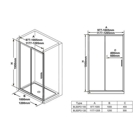 Ravak Blix - Paroi de douche BLSPS-90, 885-900 mm, aluminium brillant/verre clair X9BM70C00Z1