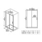 Ravak Blix - Paroi de douche BLSPS-90, 885-900 mm, aluminium brillant/verre clair X9BM70C00Z1