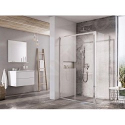 Ravak Blix - Paroi de douche BLSPS-90, 885-900 mm, aluminium brillant/verre clair X9BM70C00Z1
