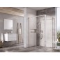 Ravak Blix - Paroi de douche BLSPS-90, 885-900 mm, aluminium brillant/verre clair X9BM70C00Z1