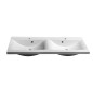 Sapho Lucia - Lavabo double 1200x500 mm, marbre coulé, blanc 50122 Sapho Lucia - Lavabo double 1200x500 mm, marbre coulé, blanc 50122