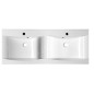 Sapho Lucia - Lavabo double 1200x500 mm, marbre coulé, blanc 50122 Sapho Lucia - Lavabo double 1200x500 mm, marbre coulé, blanc 50122