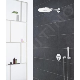 Grohe Rainshower SmartActive - Douche de tête 310, bras de douche 430 mm, 2 jets, blanc lunaire 26475LS0