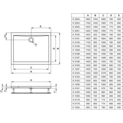 Ideal Standard Ultra Light - Receveur de douche 900 x 800 mm, blanc K517801