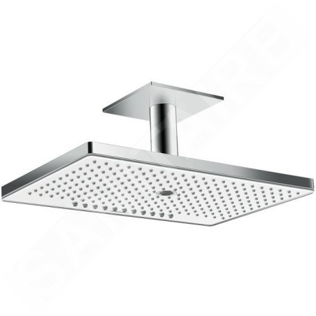 Hansgrohe Rainmaker Select - Douche de tête 460, 3 jets, bras de douche 100 mm, blanc/chrome 24006400