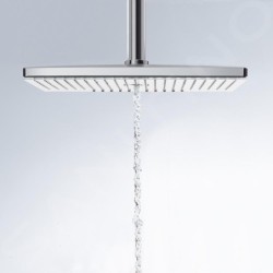 Hansgrohe Rainmaker Select - Douche de tête 460, 3 jets, bras de douche 100 mm, noir/chrome 24006600