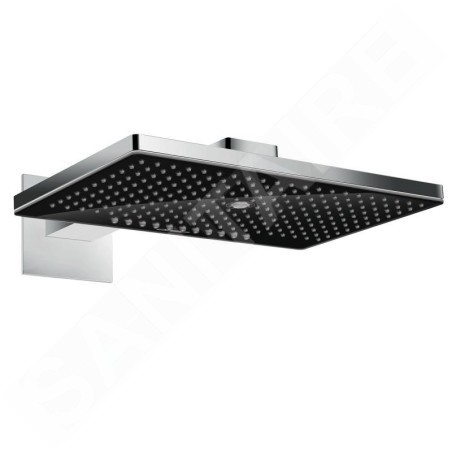Hansgrohe Rainmaker Select - Douche de tête 460, 3 jets, bras de douche 460 mm, noir/chrome 24007600