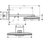 Hansgrohe Rainmaker Select - Douche de tête 460, 3 jets, bras de douche 460 mm, noir/chrome 24007600 Hansgrohe Rainmaker Select - Douche de tête 460, 3 jets, bras de douche 460 mm, noir/chrome 24007600